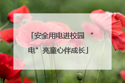 安全用电进校园 “电”亮童心伴成长