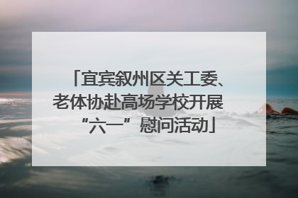 宜宾叙州区关工委、老体协赴高场学校开展“六一”慰问活动
