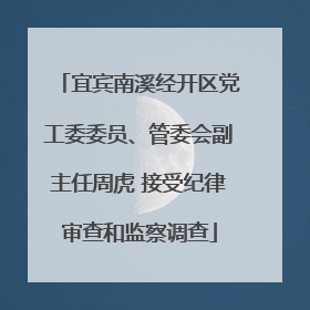 宜宾南溪经开区党工委委员、管委会副主任周虎 接受纪律审查和监察调查