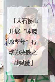 大石桥市开展“环境攻坚年”行动为决胜之战赋能