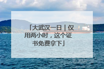 大武汉一日｜仅用两小时，这个证书免费拿下