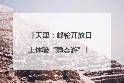 天津：邮轮开放日上体验“静态游”