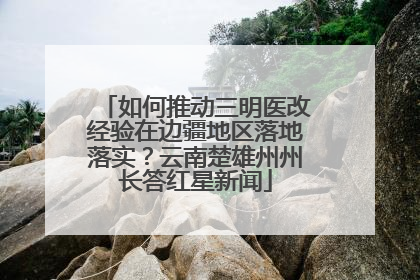 如何推动三明医改经验在边疆地区落地落实？云南楚雄州州长答红星新闻