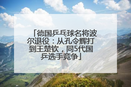 德国乒乓球名将波尔退役：从孔令辉打到王楚钦，同5代国乒选手竞争