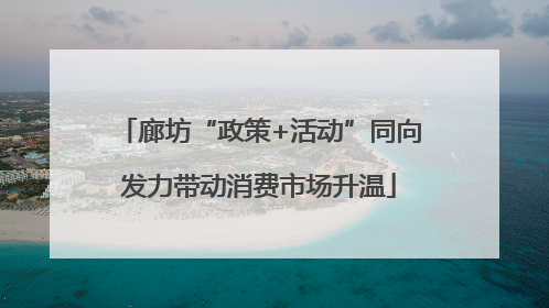 廊坊“政策+活动”同向发力带动消费市场升温