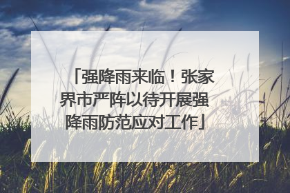 强降雨来临！张家界市严阵以待开展强降雨防范应对工作