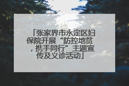 张家界市永定区妇保院开展“防控地贫，携手同行”主题宣传及义诊活动