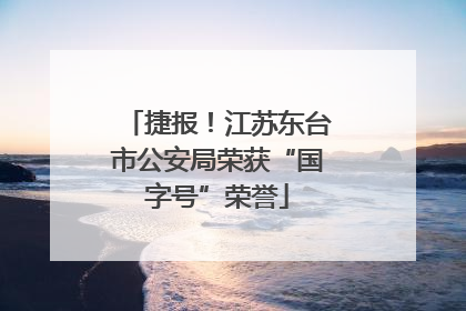 捷报！江苏东台市公安局荣获“国字号”荣誉