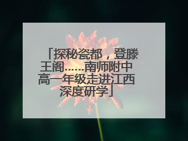 探秘瓷都，登滕王阁……南师附中高一年级走进江西深度研学