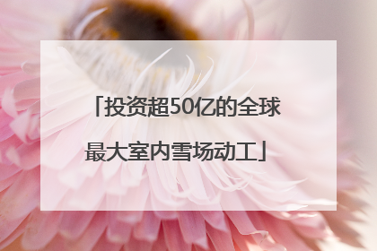 投资超50亿的全球最大室内雪场动工