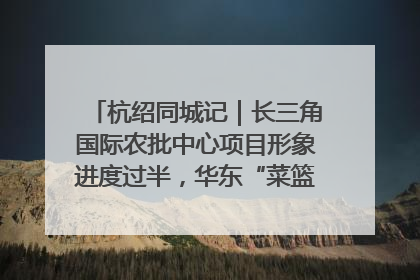 杭绍同城记｜长三角国际农批中心项目形象进度过半，华东“菜篮子”建设加码提速！