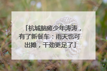 杭城脑瘫少年涛涛，有了新餐车：雨天也可出摊，干劲更足了