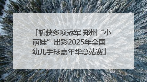 斩获多项冠军 郑州“小萌娃”出彩2025年全国幼儿手球嘉年华总站赛