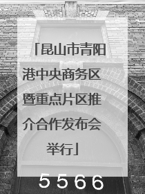 昆山市青阳港中央商务区暨重点片区推介合作发布会举行