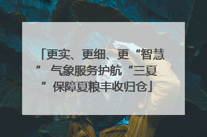 更实、更细、更“智慧” 气象服务护航“三夏”保障夏粮丰收归仓