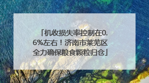 机收损失率控制在0.6%左右！济南市莱芜区全力确保粮食颗粒归仓