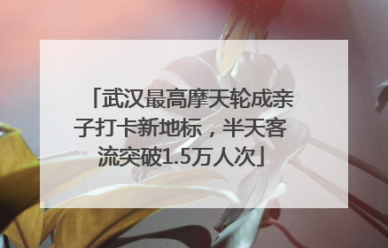 武汉最高摩天轮成亲子打卡新地标，半天客流突破1.5万人次