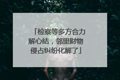 检察等多方合力解心结，邻里财物侵占纠纷化解了