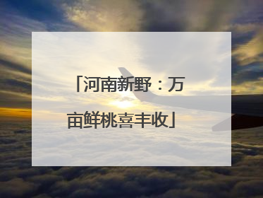 河南新野：万亩鲜桃喜丰收