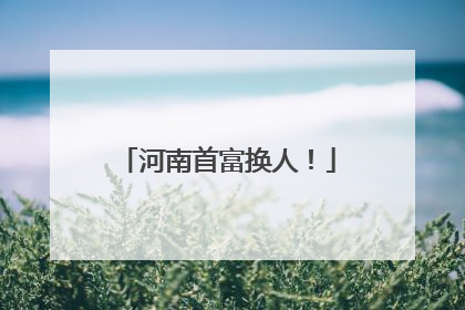河南首富换人！
