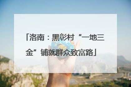 洛南：黑彰村“一地三金”铺就群众致富路