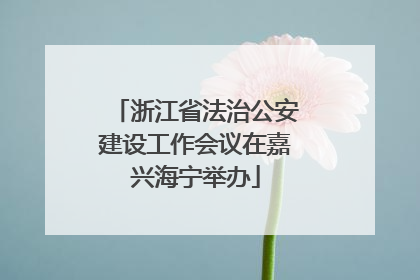 浙江省法治公安建设工作会议在嘉兴海宁举办
