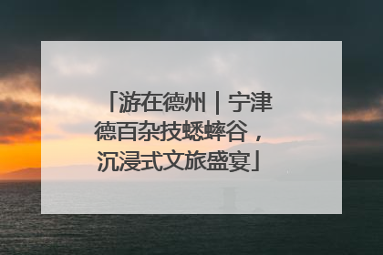 游在德州｜宁津德百杂技蟋蟀谷，沉浸式文旅盛宴