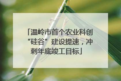 温岭市首个农业科创“硅谷”建设提速，冲刺年底竣工目标