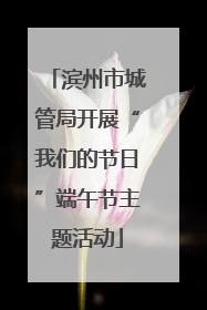 滨州市城管局开展“我们的节日”端午节主题活动