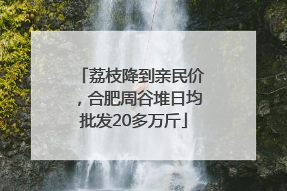 荔枝降到亲民价，合肥周谷堆日均批发20多万斤