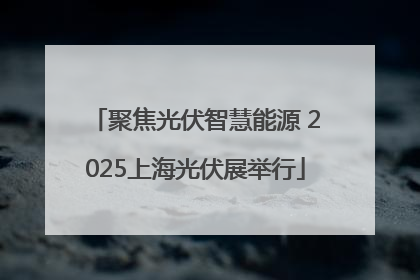 聚焦光伏智慧能源 2025上海光伏展举行