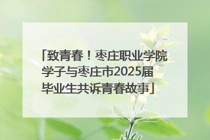 致青春！枣庄职业学院学子与枣庄市2025届毕业生共诉青春故事
