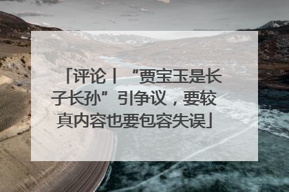 评论丨“贾宝玉是长子长孙”引争议，要较真内容也要包容失误