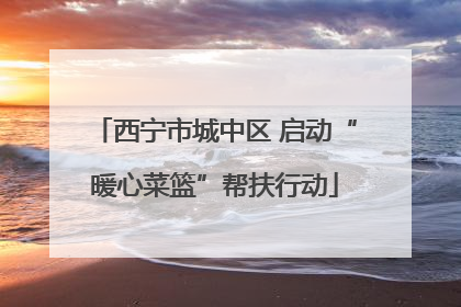 西宁市城中区 启动“暖心菜篮”帮扶行动