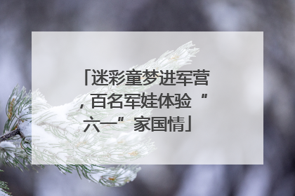 迷彩童梦进军营，百名军娃体验“六一”家国情