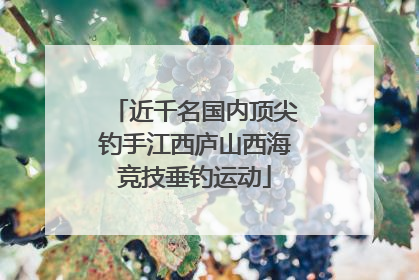 近千名国内顶尖钓手江西庐山西海竞技垂钓运动