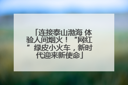 连接泰山渤海 体验人间烟火！“网红”绿皮小火车，新时代迎来新使命