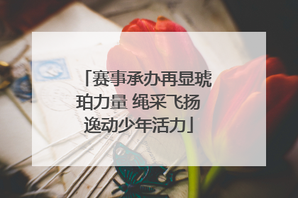 赛事承办再显琥珀力量 绳采飞扬逸动少年活力