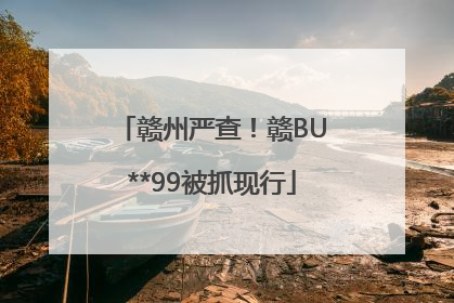 赣州严查！赣BU**99被抓现行