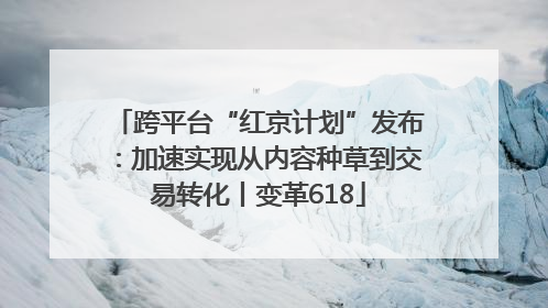 跨平台“红京计划”发布：加速实现从内容种草到交易转化丨变革618