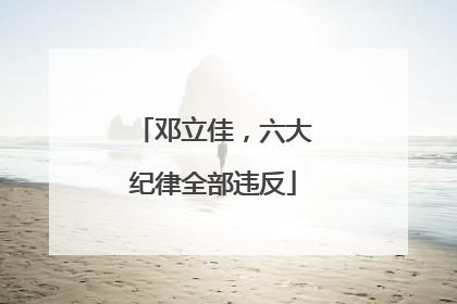 邓立佳，六大纪律全部违反