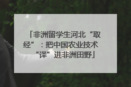非洲留学生河北“取经”：把中国农业技术“译”进非洲田野