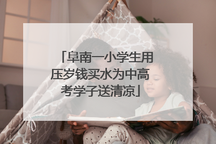阜南一小学生用压岁钱买水为中高考学子送清凉