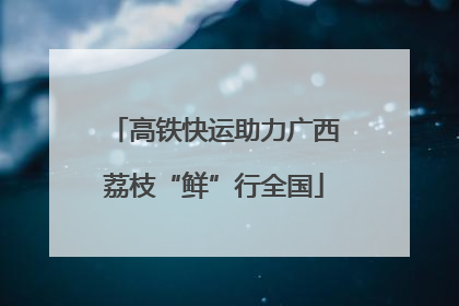 高铁快运助力广西荔枝“鲜”行全国