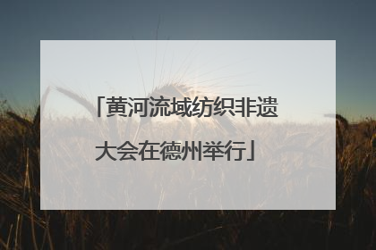 黄河流域纺织非遗大会在德州举行