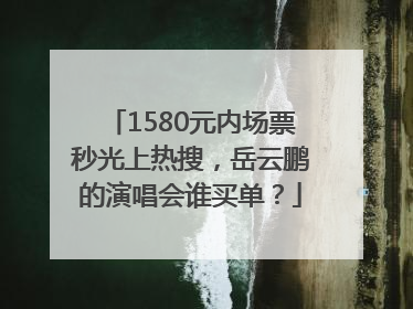 1580元内场票秒光上热搜，岳云鹏的演唱会谁买单？