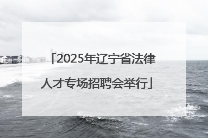 2025年辽宁省法律人才专场招聘会举行