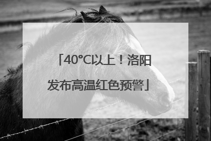 40°C以上！洛阳发布高温红色预警