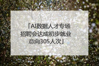 AI数据人才专场招聘会达成初步就业意向305人次